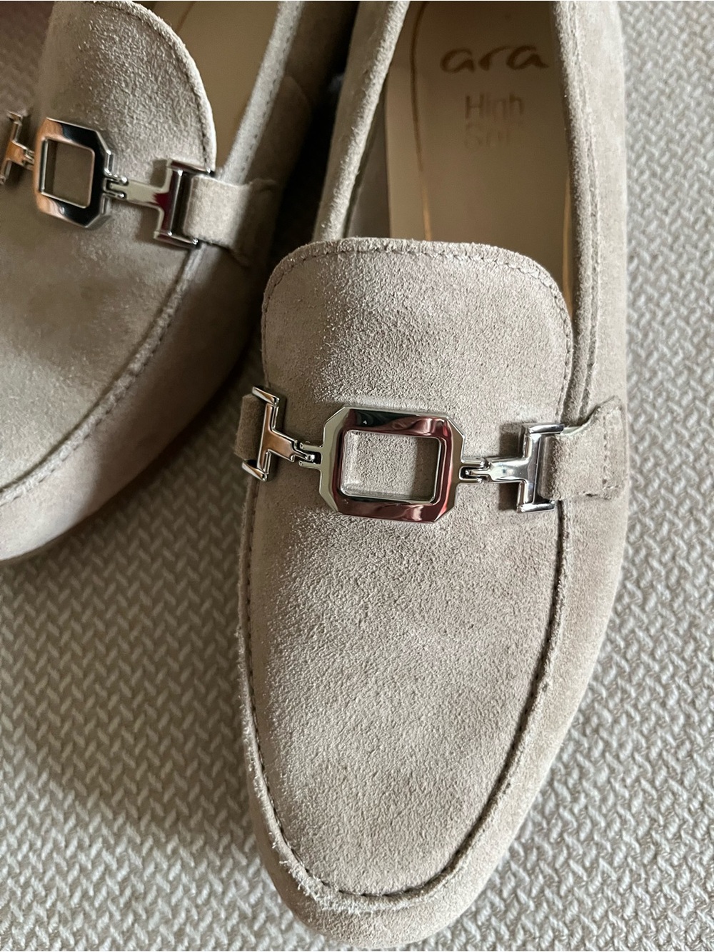 ARA High Soft Women's Kent Suede Beige Loafers US Size 8 - Picture 2 of 11